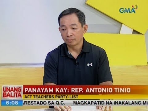 UB: Panayam kay Rep. Antonio Tinio, Act Teachers Party-list - YouTube