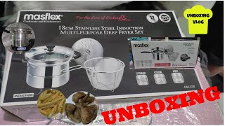 UNBOXING OF MASFLEX 18CM STAINLESS STEEL INDUCTION MULTI-PURPOSE DEP FRYER SET | CHANNEL VEM