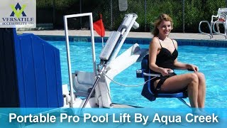 Portable Pro Pool Lift By Aqua Creek Products Versatile Accessibility Instructional Video