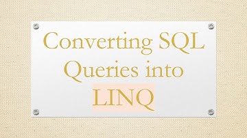Converting SQL Queries into LINQ