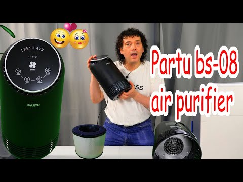 Partu BS 08 air purifier review true HEPA filter