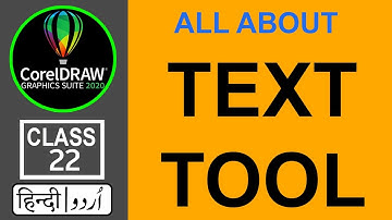 Text Tool in corel Draw 2020 | Class # 22 | Urdu / Hindi #coreldraw