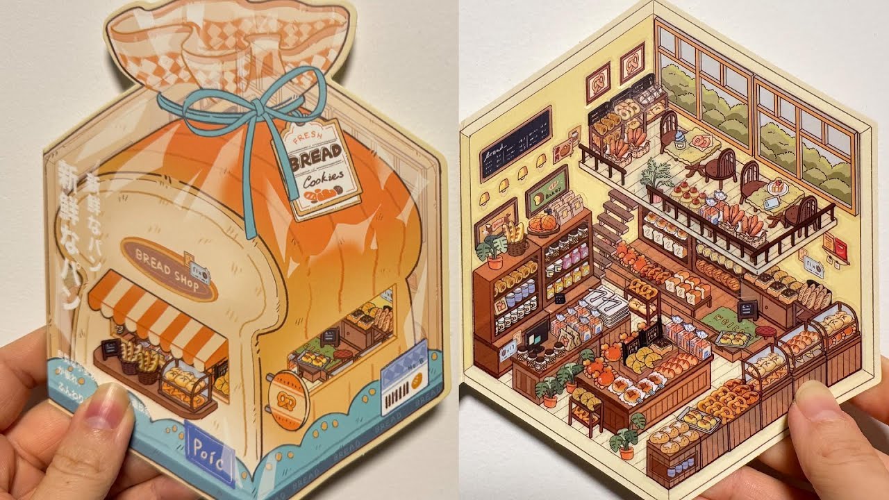 【ASMR for 10MIN】DIY Creamy Double-Layer Bakery Sticker Scene 🍞 | No Talking | Paper Sounds