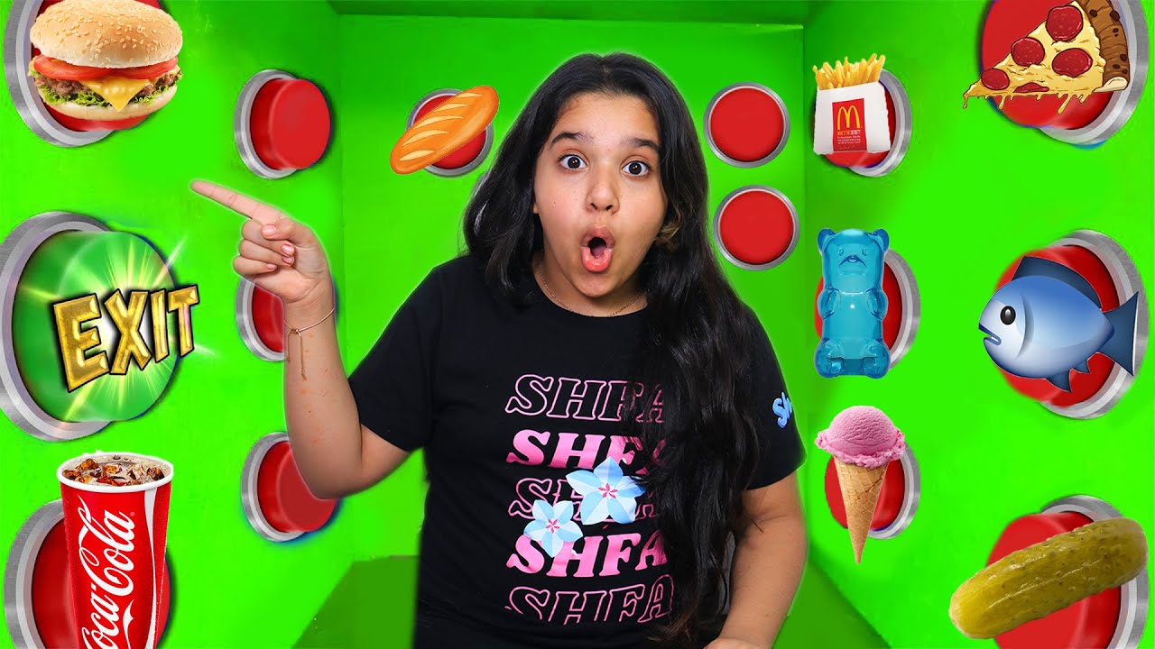 تحدي لا تضغط الزر الأكل الخطأ ! 100 زر بس 1يسمحلك تهرب 100Buttons Challenge but only 1let you escape