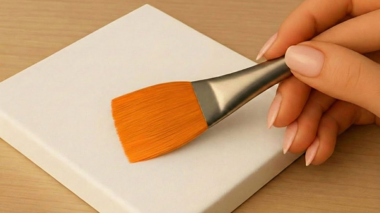 Winter landscape painting/ how to draw a winter landscape/ Easy acrylic painting for beginners/