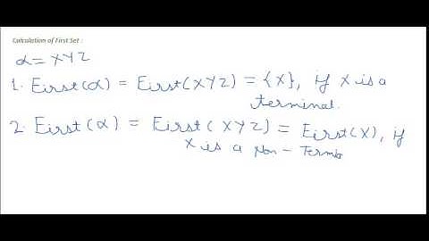 First Set calculation Rules