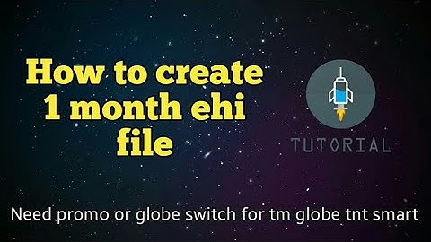 How to create 1 month ehi file | fast and easy