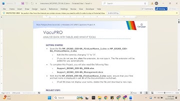New Perspectives Excel 365 | Modules 5-8: SAM Capstone Project A VacuPRO