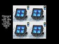 Fieryzeal 4PCS 40W Waterproof LED Par Light 4x10W RGBWA+UV Square Par Light Built-in Battery DMX Sta