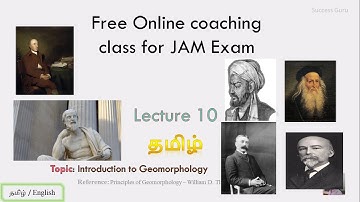 IIT JAM GEOLOGY  | GG | Free coaching Lecture 10 - Introduction to Geomorphology, In Tamil