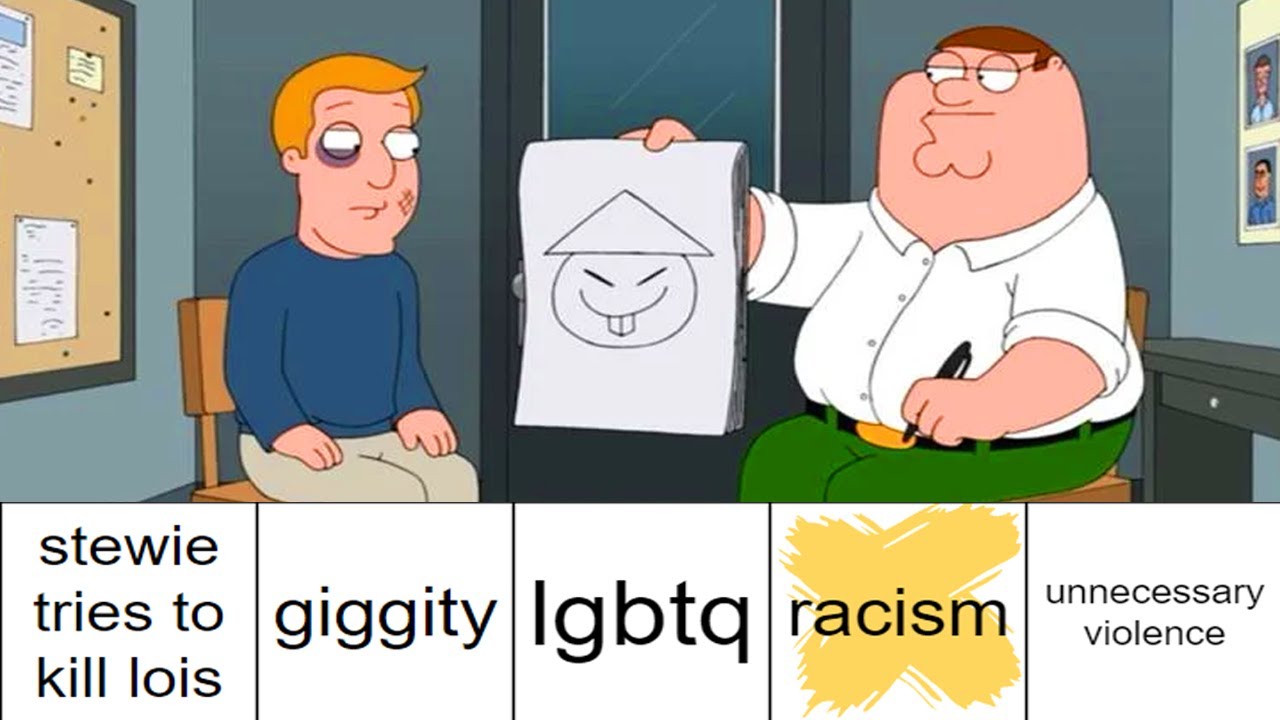 Family Guy Bingo But It's Even More Offensive