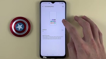 Accessibility button, humanoid icon in the navigation bar on OPPO A17 Android 12