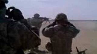 Shooting m240b standing up
