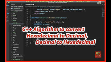 Writing C++ Algorithm to convert between hexadecimal and decimal and vice-versa.