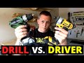 DRILL VS. DRIVER (What's The Difference?!! Cordless Drill Vs. Impact Driver--COMPARISON)
