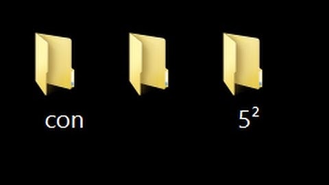 Make folder without name,con name,symbolic name with full explanation...