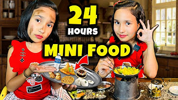 Eating only MINI FOOD for 24 Hours Challenge