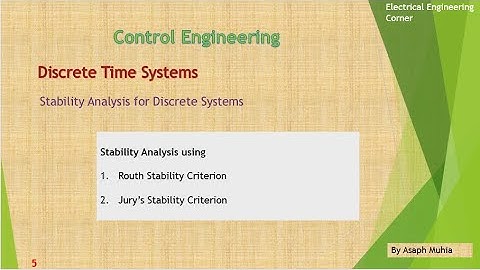 Stability Analysis for Discrete Time Systems