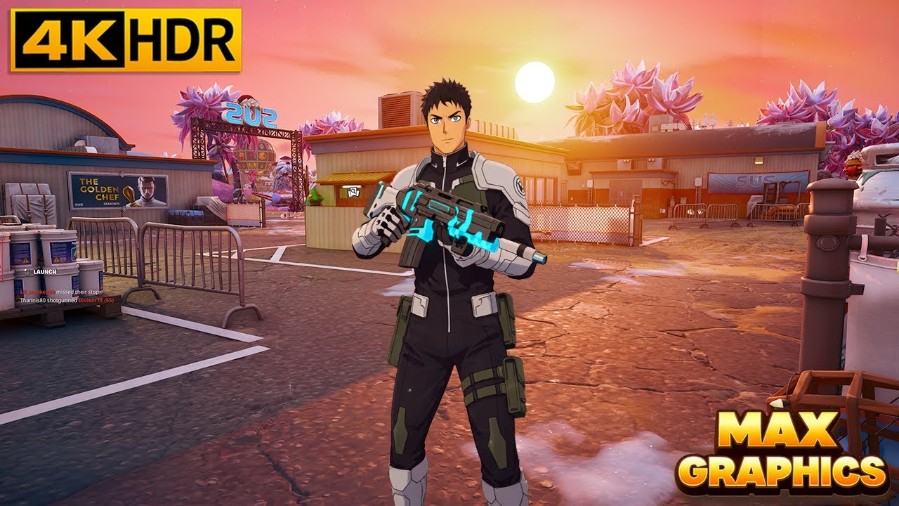 Fortnite 4K Max Graphics Zero Build Gameplay | Kafka Hibino Skin (Kaiju No. 8)