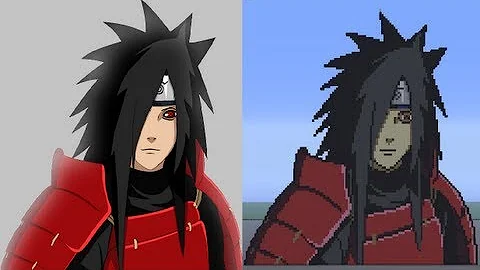 Madara Uchiha Minecraft Pixel Art Episode 1