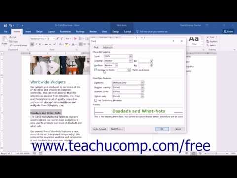 Word 2016 Tutorial The Font Dialog Box Microsoft Training
