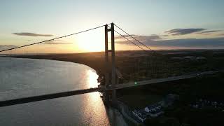 DJI Mini 3 Pro Drone over the Humber Bridge at Sunset @stevemedlin1601