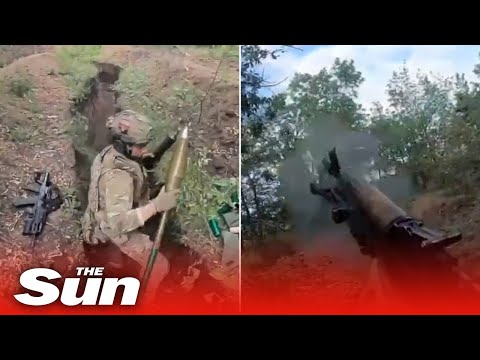 Footage shows tense firefight between Ukrainian and Russian forces