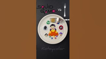 🔺️◻️🔵 #satisfying #squidgame2 #squidgame #satisfyingvideo #colormixing #colors #asmr #series #art