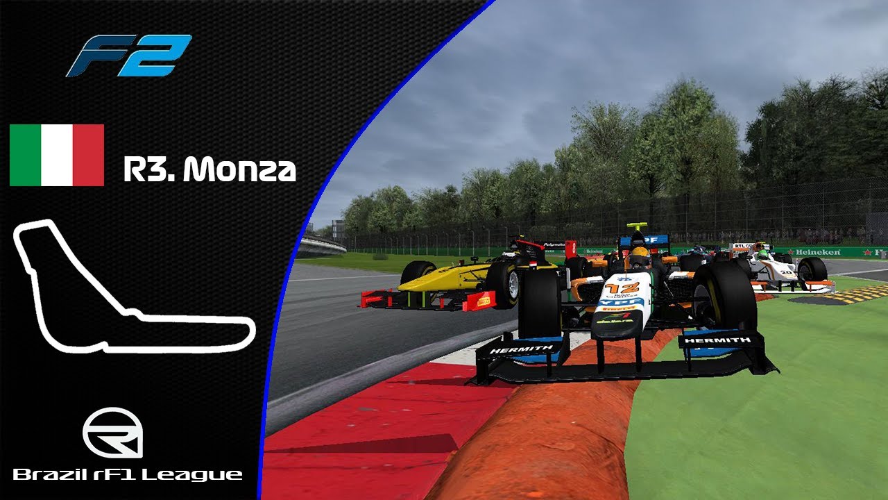 Monza R3 Brazil rF1 League: Formula 2 - R3 - GP DE MONZA - AO VIVO - YouTube