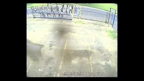 Rioting protesters breaking down a gate in seconds -  by P&P SECURITY