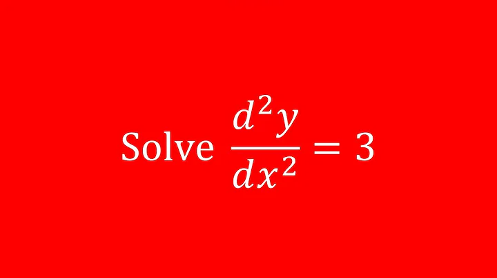 【詳細解題動畫】提要008：Solve y’’ = 3▕ 授課老師：中華大學土木系呂志宗特聘教授