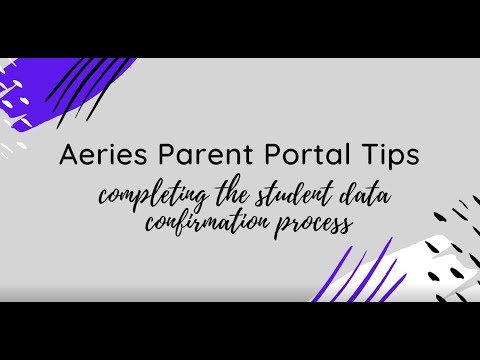 Aeries Parent Portal Tips