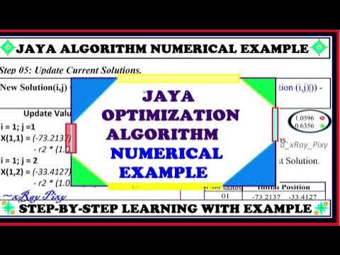 Learn JAYA Optimization Algorithm Numerical Example [2/2] ~xRay Pixy ...