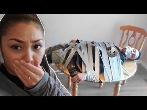 STRONGEST DUCT TAPE EVER TABLE ESCAPE CHALLENGE!! **I BROKE UP WITH MY BOYFRIEND PRANK**