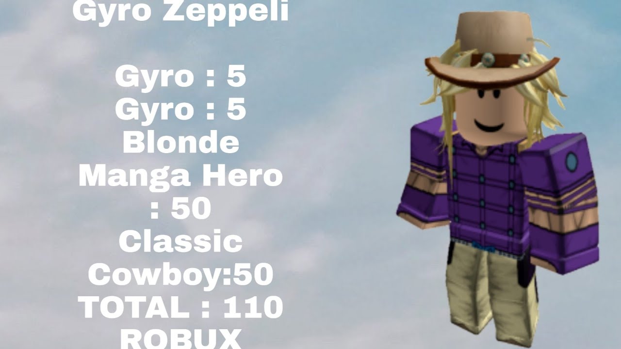 Best Zeppeli Outfits In Roblox Youtube - gyro zeppeli roblox hair