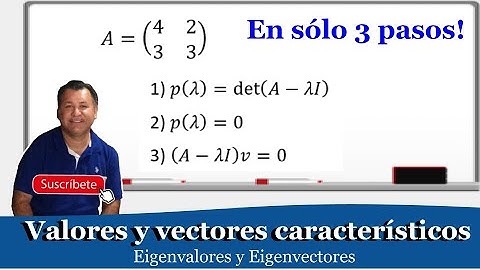 Calcula valores y vectores propios de una matriz de 2x2 | Eigenvalores y Eigenvectores