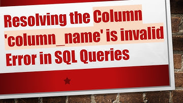 Resolving the Column 