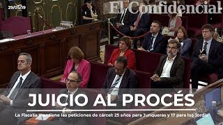 La Fiscalía mantiene las peticiones de cárcel: 25 años para Junqueras y 17 para los Jordis