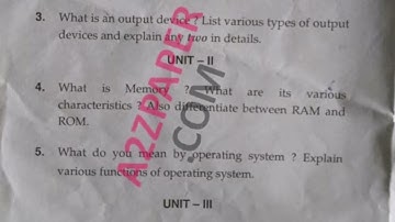 Mdu MSc CS 2nd Sem Computer Fundamental Question Paper 2021
