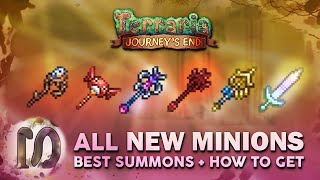 Hello everyone, in this terraria 1.4 journey's end tutorial on
summoner weapons/ summon staffs, i will be showing you all how to get
6 new minions / summ...