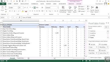 Advanced Microsoft Excel 2013 Tutorial | What Is A PivotTable?