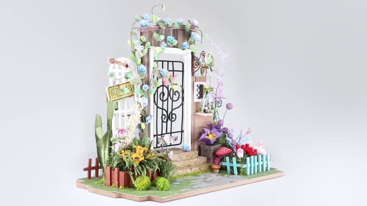 DIY Miniature Dollhouse Kits Garden Entrance YouTube