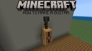 How To Make A Guitar | Minecraft PE(Pocket Edition)