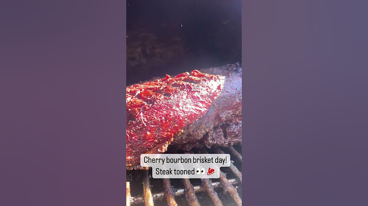 Bourbon and cherry marinated brisket smoke up! At Alpine Butcher #steak #brisket