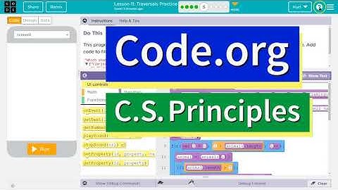 Code.org Lesson 11.4 Traversals Practice | Tutorial with Answers | Unit 6 CS Principles