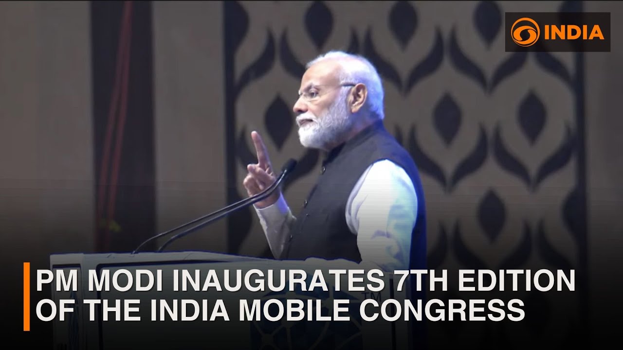 PM Modi inaugurates 7th Edition of the India Mobile Congress | DD India ...