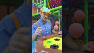 Blippi Learns about Gravity with Floating Balls 🔴 #Shorts #Blippi