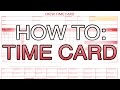 How to fill a crew time card entertainment partners