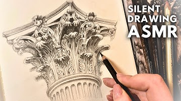 2.5 hrs ASMR ✏️ Relaxing Architectural Drawing | No talking, No Music