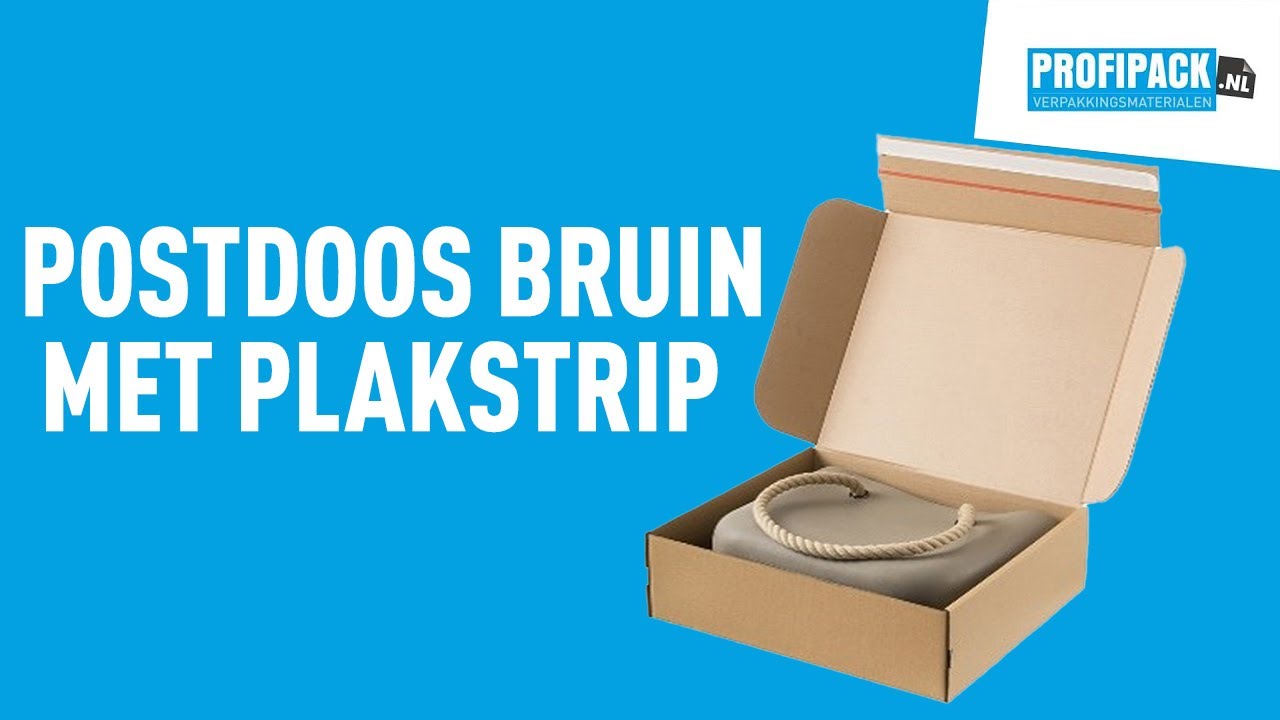 Profipack Productdemo: Postdoos bruin met plakstrip